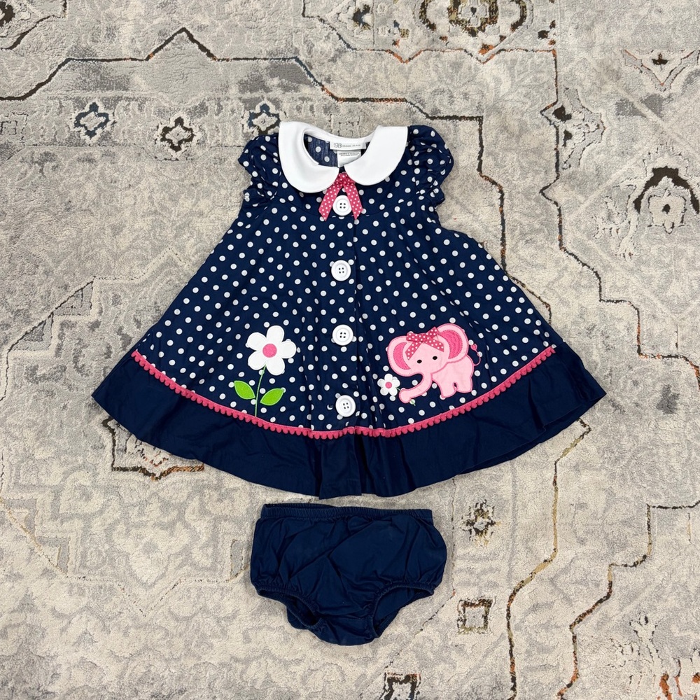 Bonnie Jean dress with diaper cover, 24 months